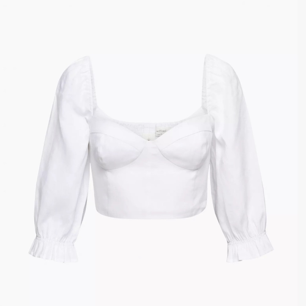 NWT - Aritzia Vilette Linen Blouse in white size medium